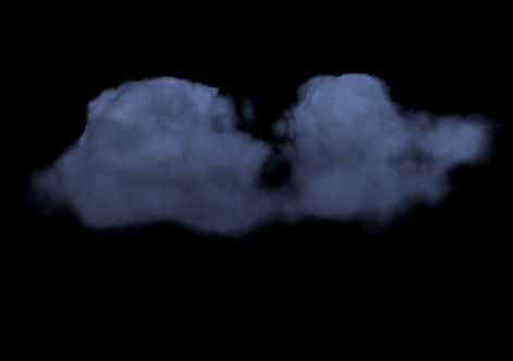 Cloud data rendered with multiple scattering